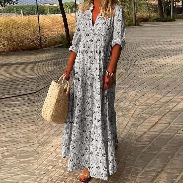 Olivia - Robe bohème chic pour vacances à la plage - Floriebelle