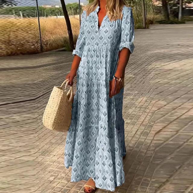 Olivia - Robe bohème chic pour vacances à la plage - Floriebelle